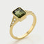 Mari diamond octagon tourmaline ring 14k gold - Studio Kroewe