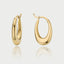 Marie oval earrings 14k gold - Studio Kroewe