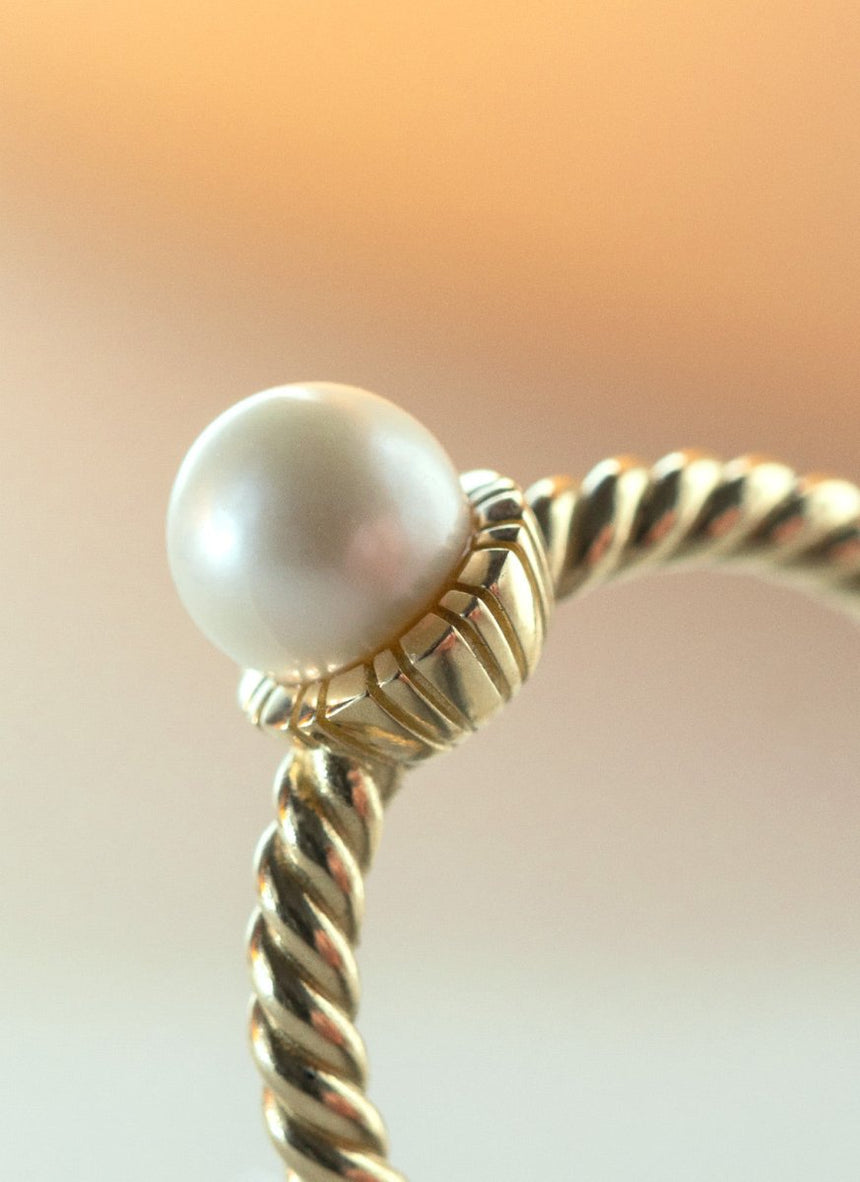 Marni pearl ring 14k gold - Studio Kroewe