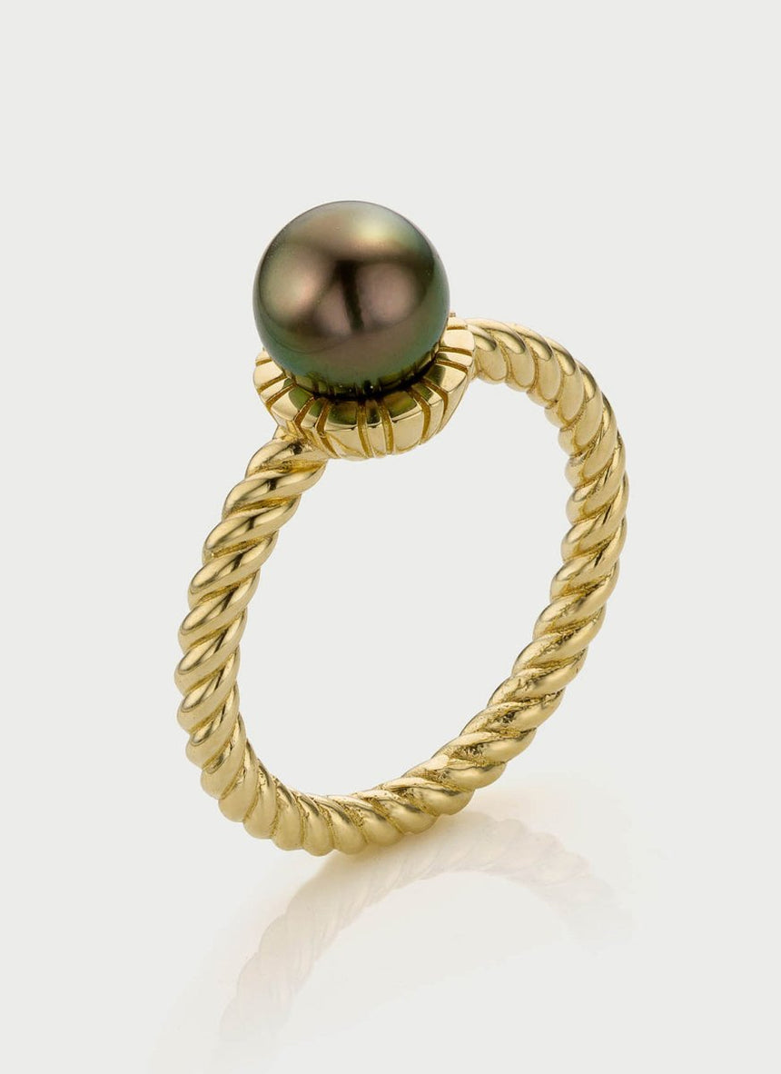 Marni tahiti pearl ring 14k gold - Studio Kroewe