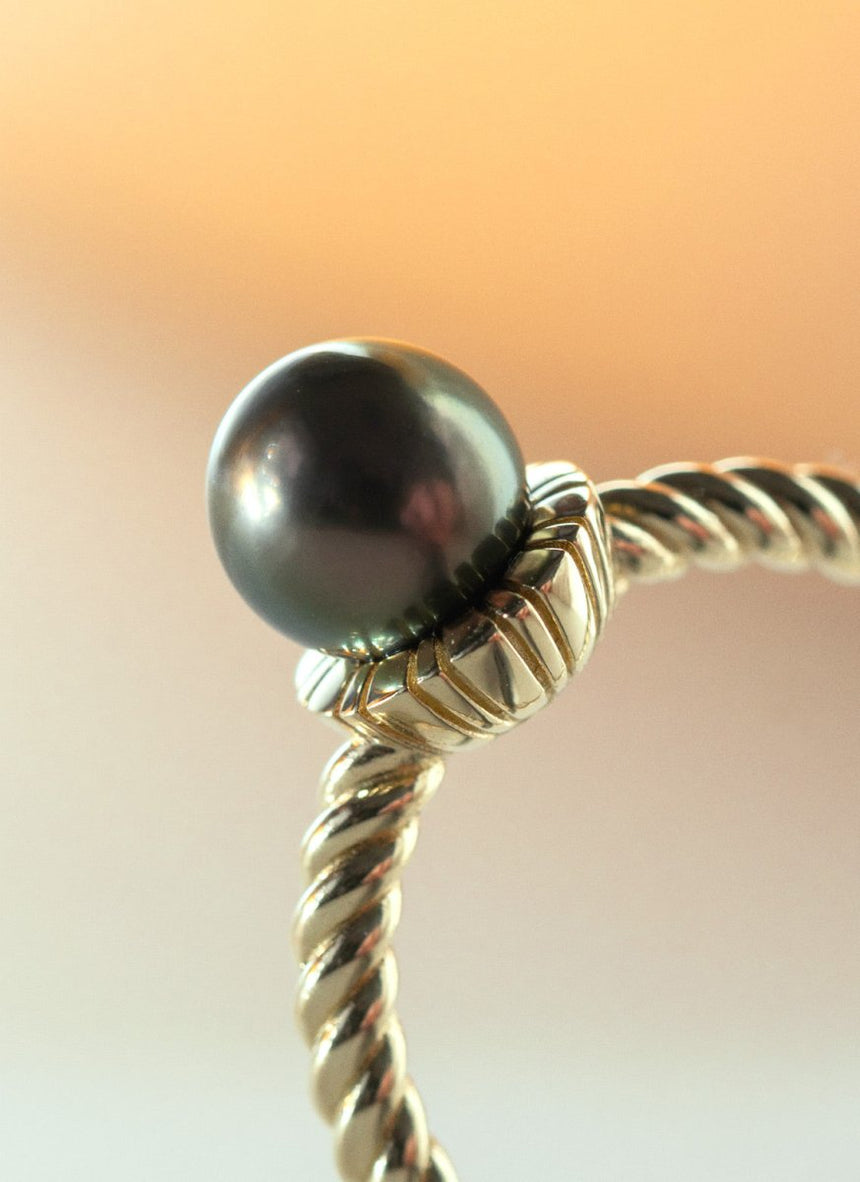 Marni tahiti pearl ring 14k gold - Studio Kroewe