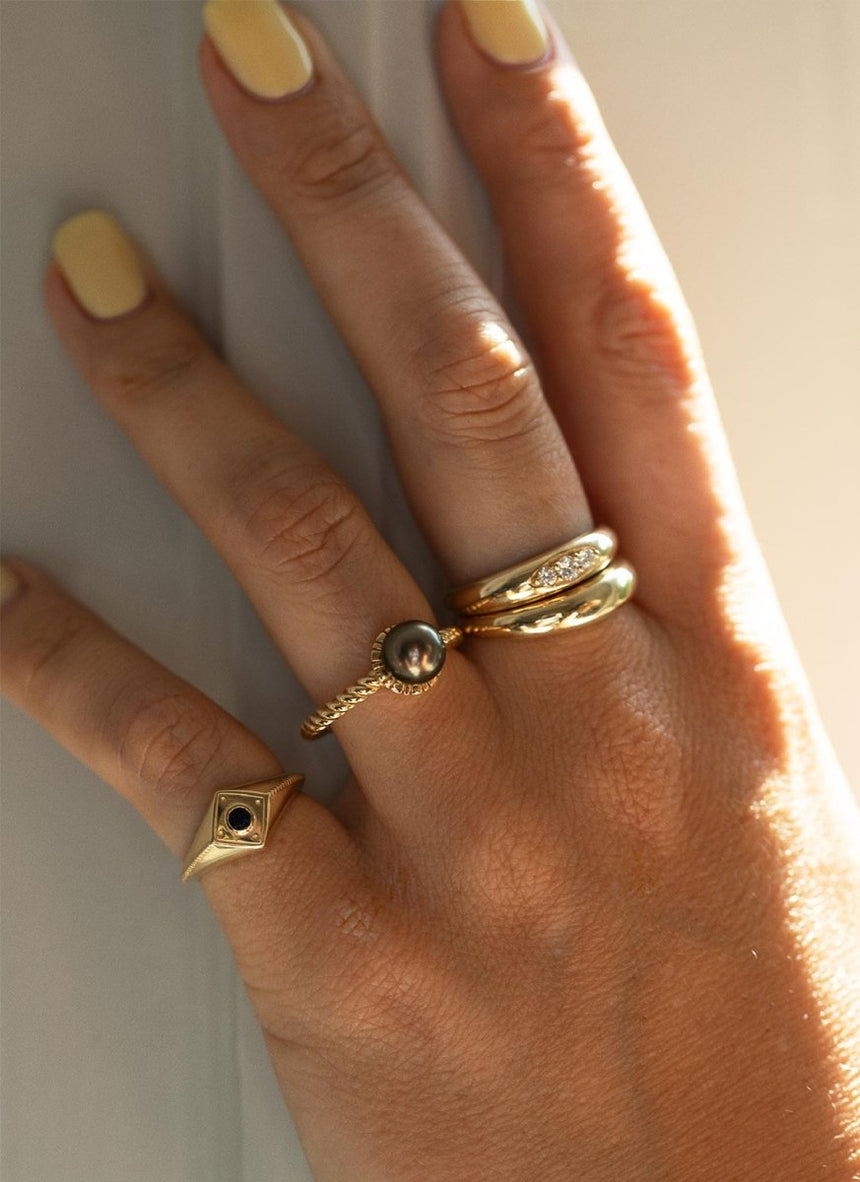 Limited Edition - Frankie golden beryl ring 14k gold - Studio Kroewe
