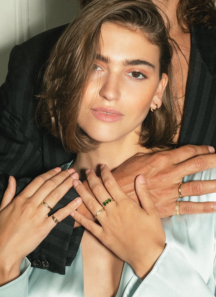 Max chrome diopside ring 14k gold - Studio Kroewe