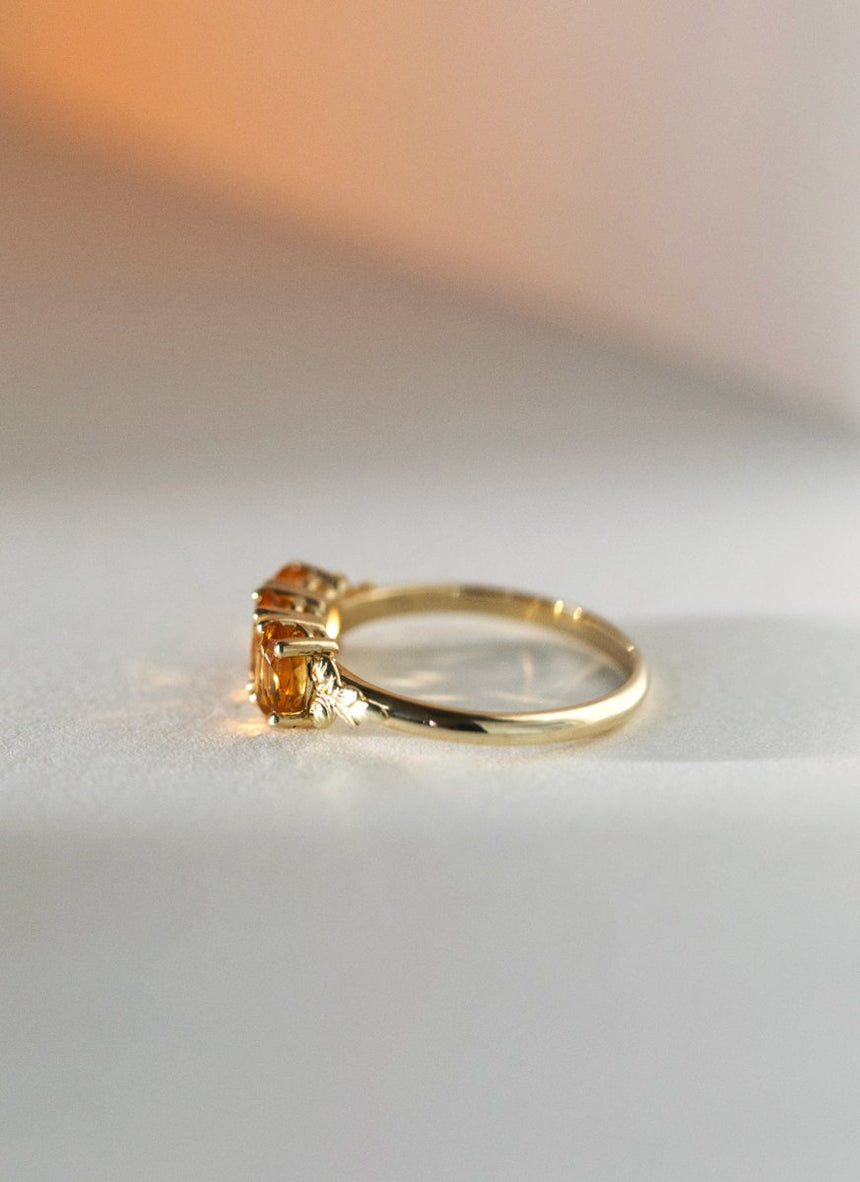 Max citrine ring 14k gold - Studio Kroewe