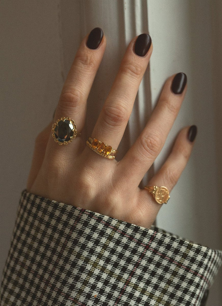 Max citrine ring 14k gold - Studio Kroewe