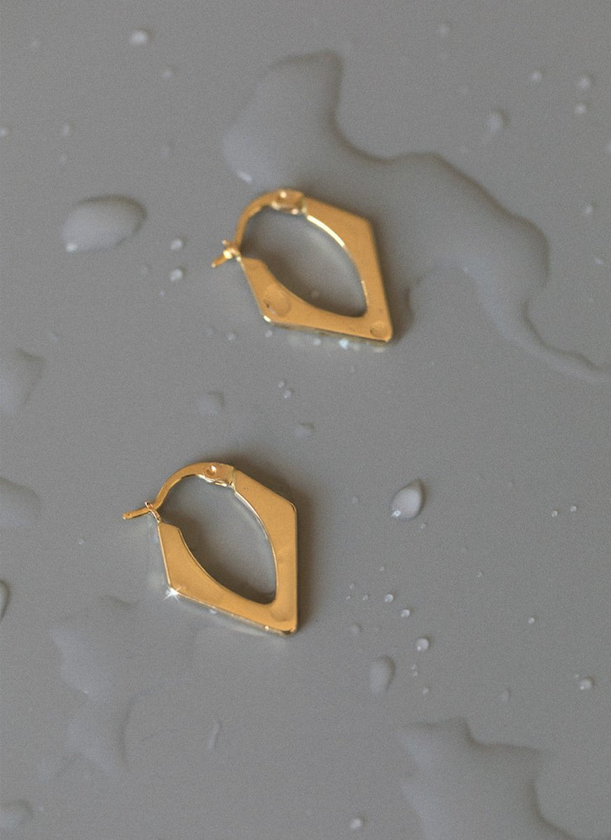 May geometric earrings 14k gold - Studio Kroewe