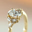 Millie oval flower diamond ring 14k gold - Studio Kroewe