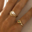 Millie oval flower diamond ring 14k gold - Studio Kroewe
