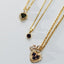 Mollie heart birthstone charm 14k gold - Studio Kroewe