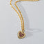 Mollie heart birthstone charm 14k gold - Studio Kroewe