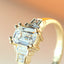 Noa emerald cut diamond ring 14k gold - Studio Kroewe