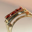 Oby garnet ring 14k gold - Studio Kroewe
