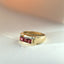 Oby garnet ring 14k gold - Studio Kroewe