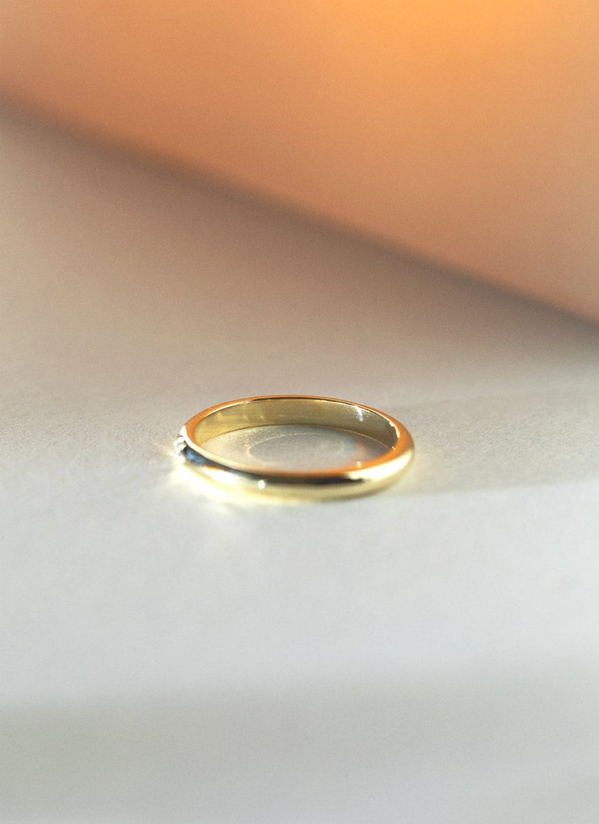 Oona diamond ring 14k gold - Studio Kroewe