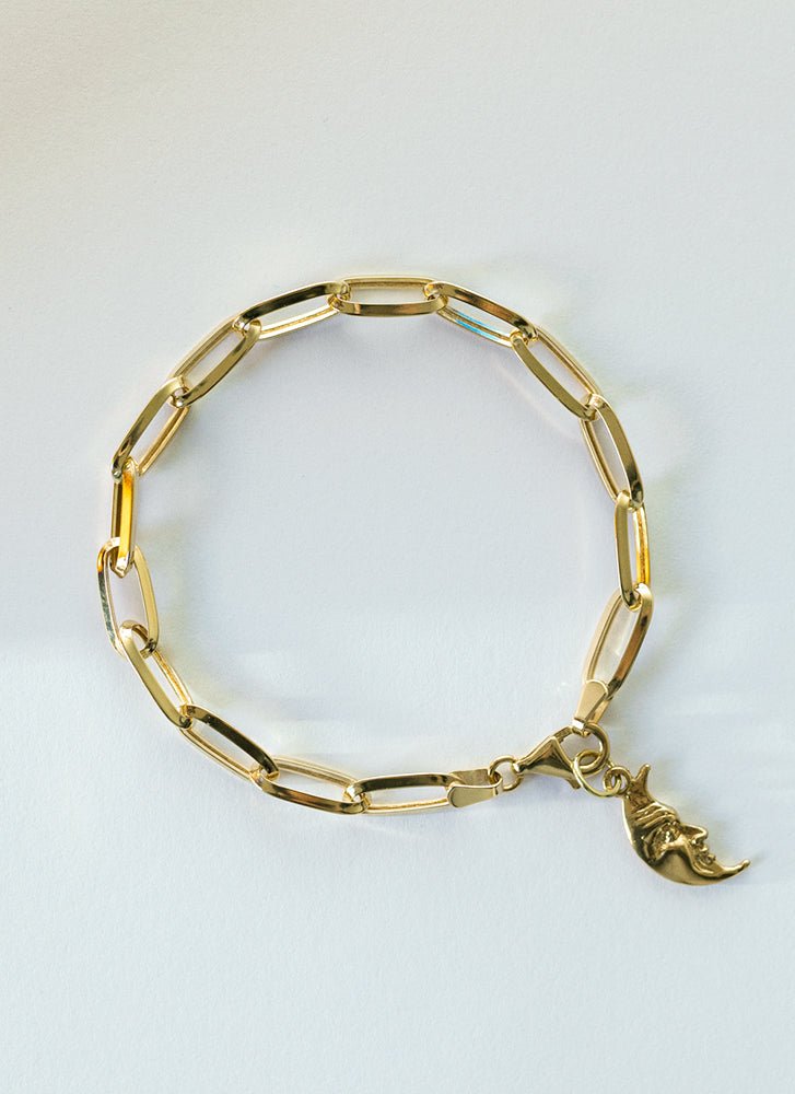 Paperclip 6mm bracelet 14k gold - Studio Kroewe