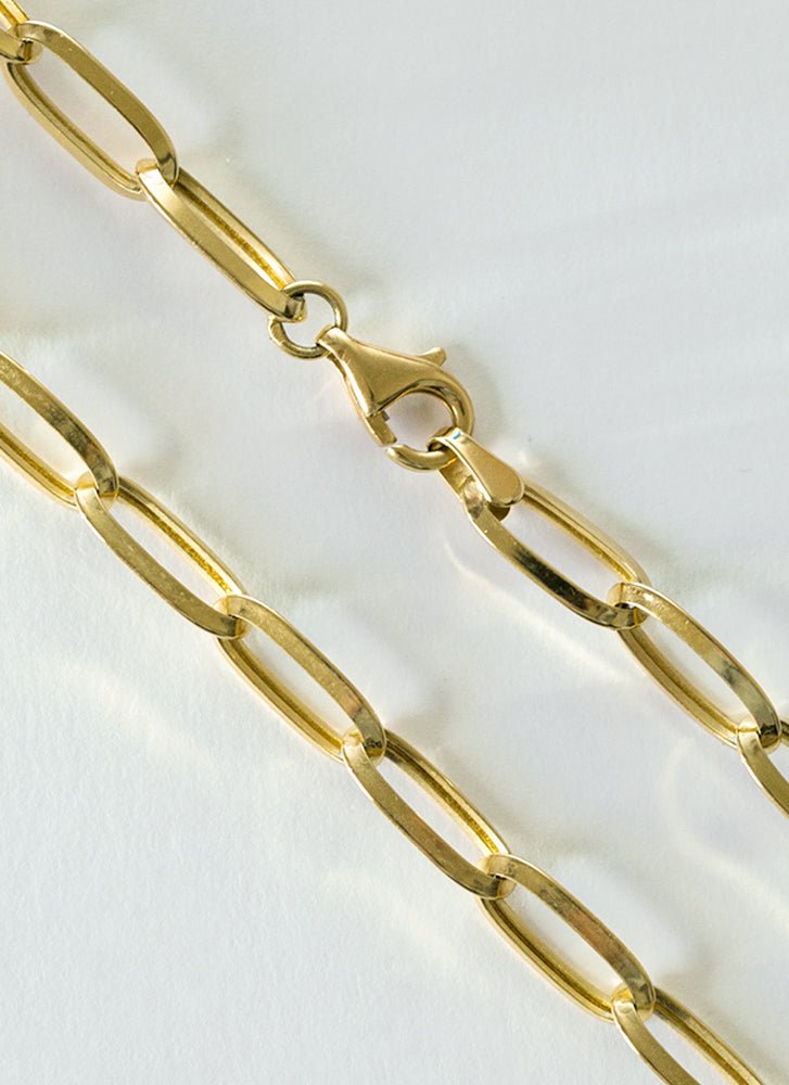 Paperclip 6mm bracelet 14k gold - Studio Kroewe