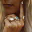 Poppy blue topaz ring 14k gold - Studio Kroewe