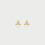 Rémi triangle diamond earstud 14k gold - Studio Kroewe