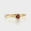 Riddy diamond garnet january birthstone ring 14k gold - Studio Kroewe
