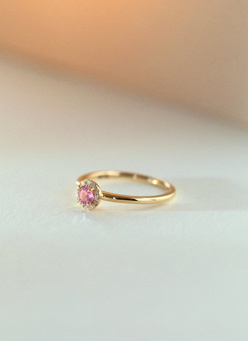 Riddy diamond tourmaline october birthstone ring 14k gold - Studio Kroewe