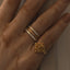 Riva diamond ring 14k gold - Studio Kroewe