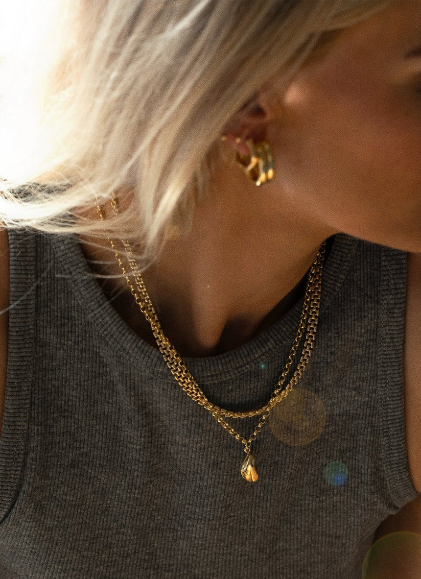 Sady rolex 5mm necklace 14k gold - Studio Kroewe