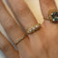 Sage diamond aquamarine march birthstone ring 14k gold - Studio Kroewe