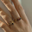 Sage diamond garnet january birthstone ring 14k gold - Studio Kroewe