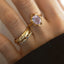 Sage diamond light amethyst june birthstone ring 14k gold - Studio Kroewe