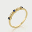 Sage diamond sapphire ring 14k gold - Studio Kroewe
