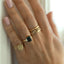Sage diamond topaz december birthstone ring 14k gold - Studio Kroewe