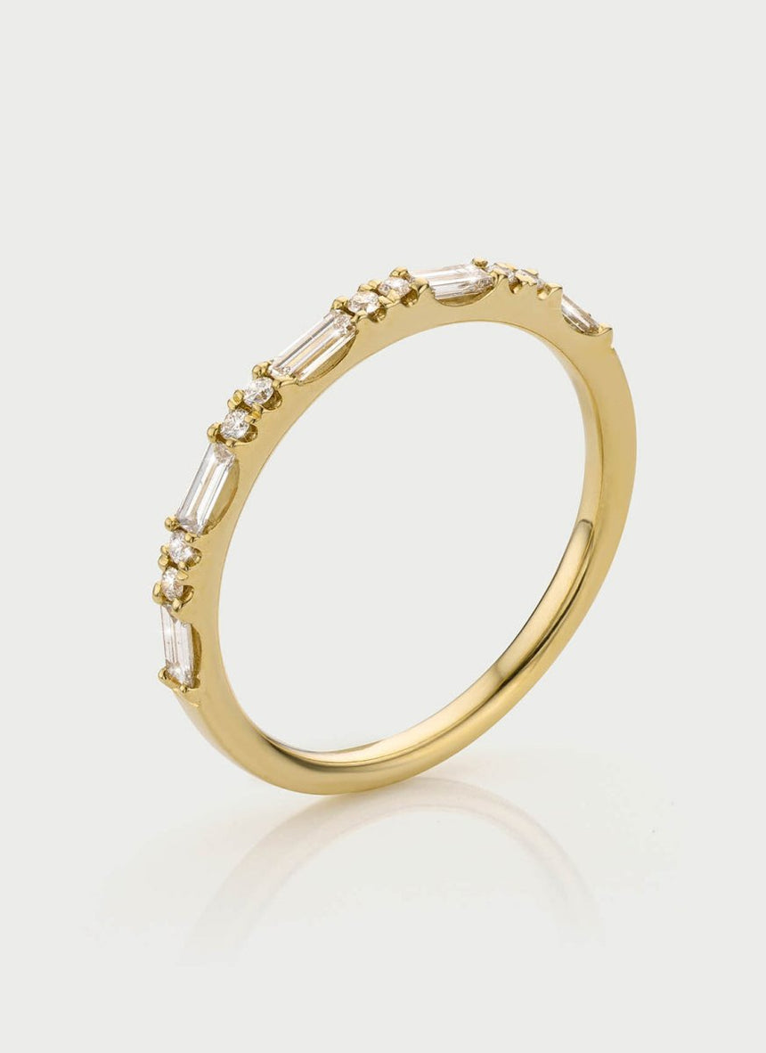 Sascha diamond ring 14k gold - Studio Kroewe