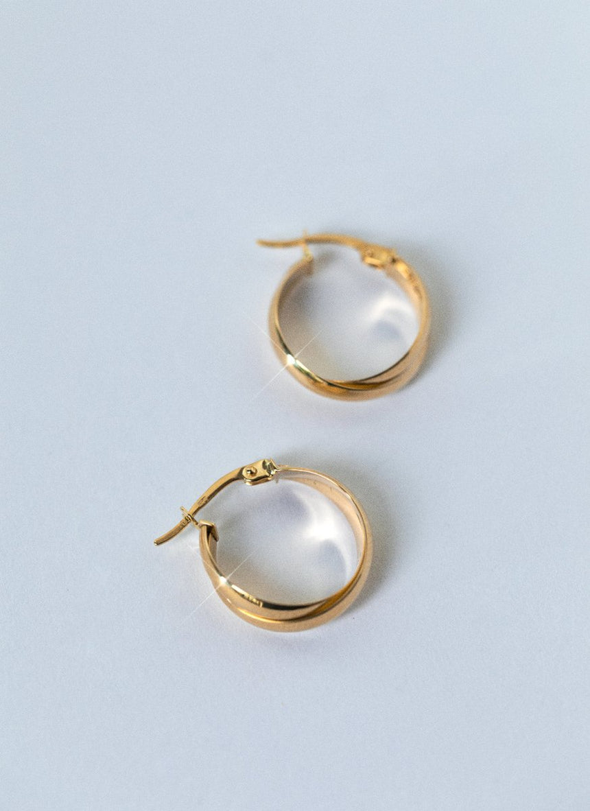 Scottie twist earrings 14k gold - Studio Kroewe