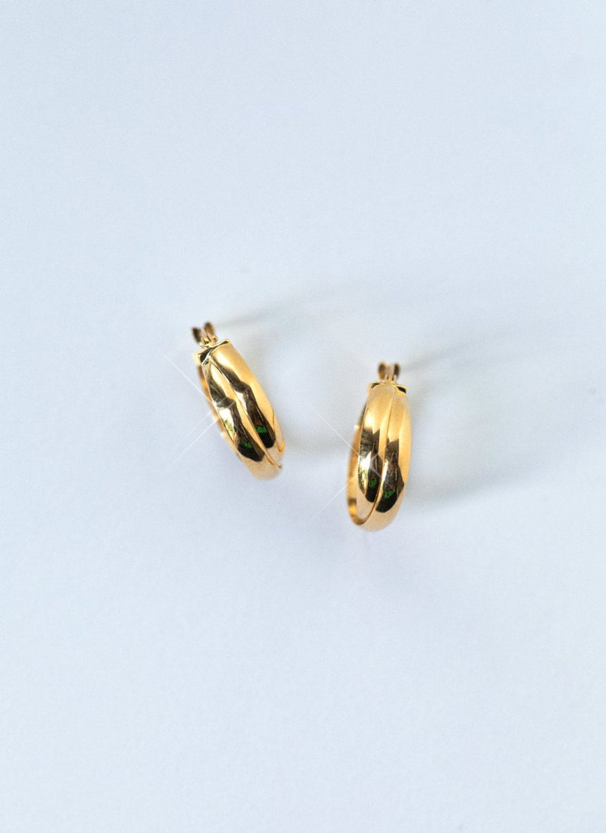 Scottie twist earrings 14k gold - Studio Kroewe