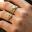 Senda aquamarine ring 14k gold - Studio Kroewe