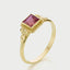 Senda rhodolite 14k gold ring - Studio Kroewe