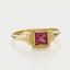 Senda rhodolite 14k gold ring - Studio Kroewe
