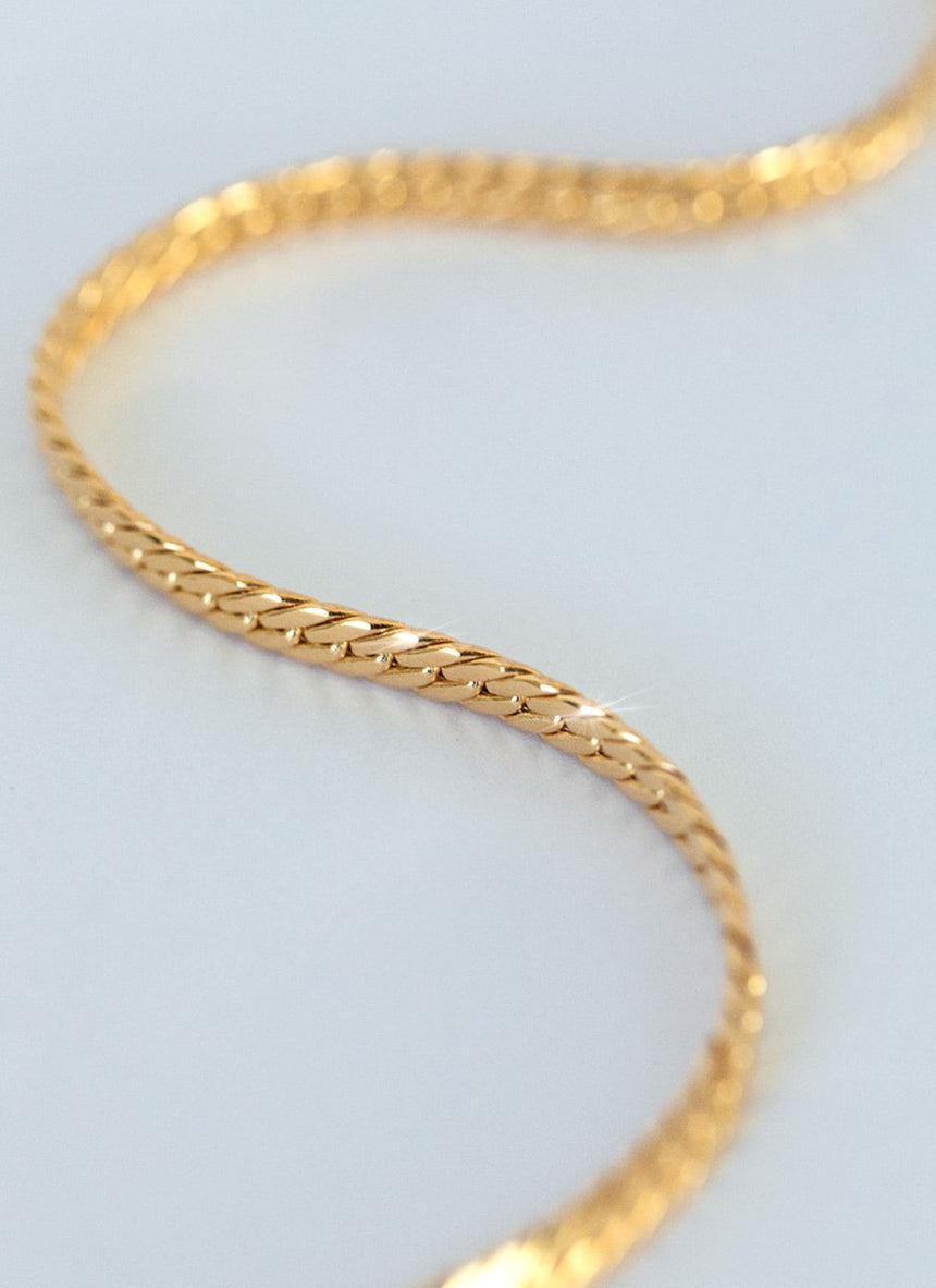 Snake 4.5mm bracelet 14k gold - Studio Kroewe