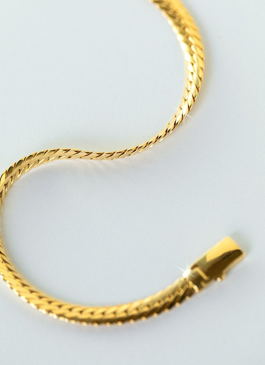Caes 2.1mm bracelet 14k gold - Studio Kroewe
