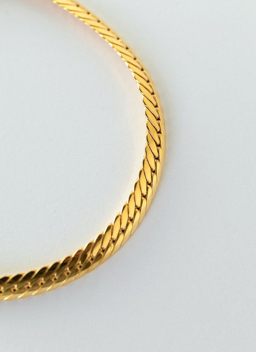 Caes 2.1mm bracelet 14k gold - Studio Kroewe