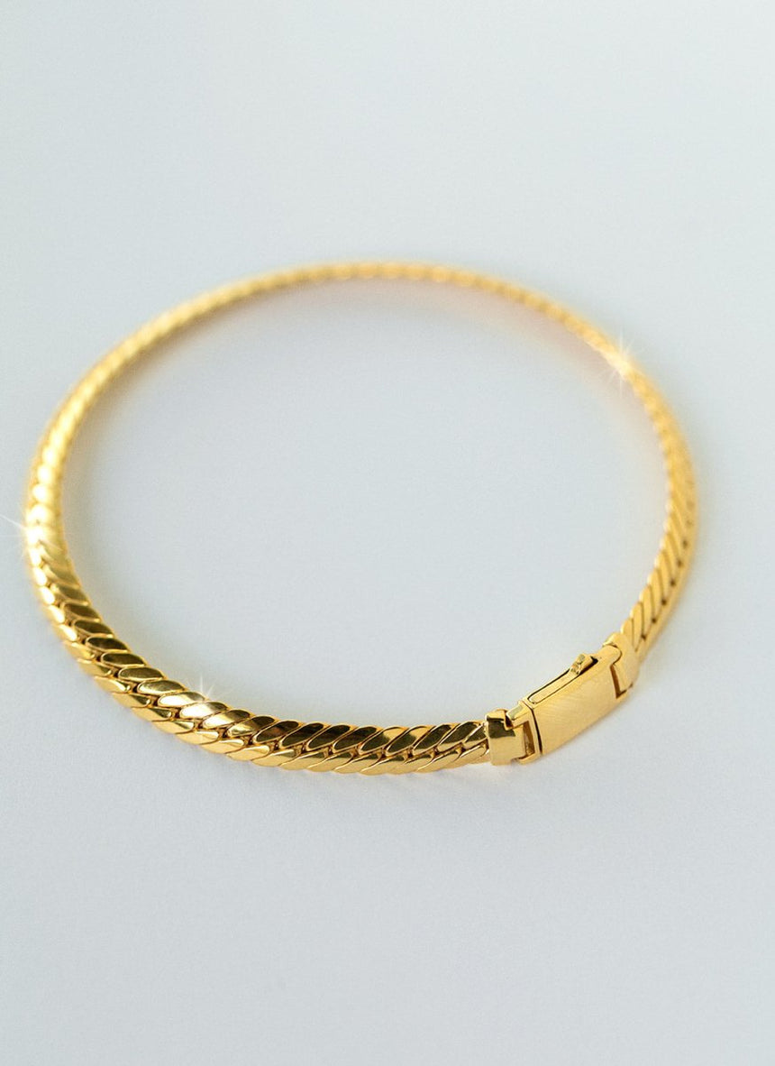 Caes 2.1mm bracelet 14k gold - Studio Kroewe