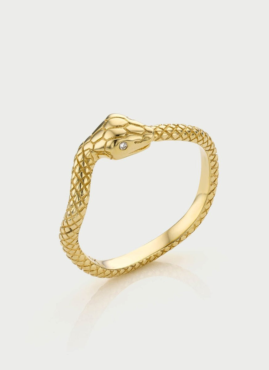 Goldie signet ring 14k gold - Studio Kroewe