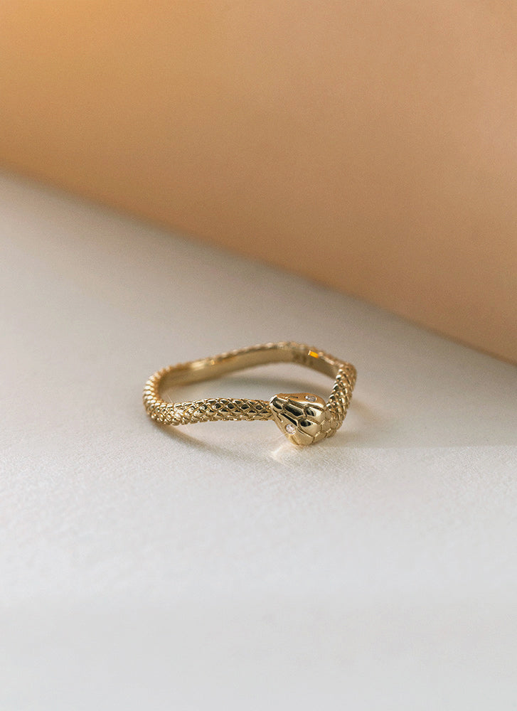 Snake ring 14k gold