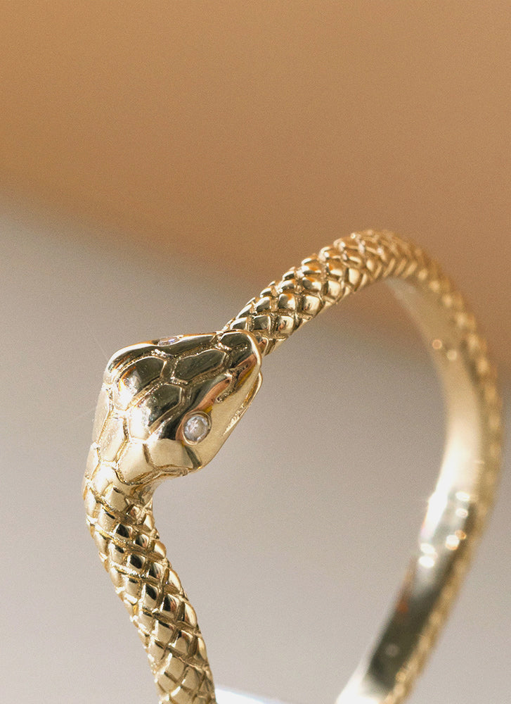Slangen ring 14k goud