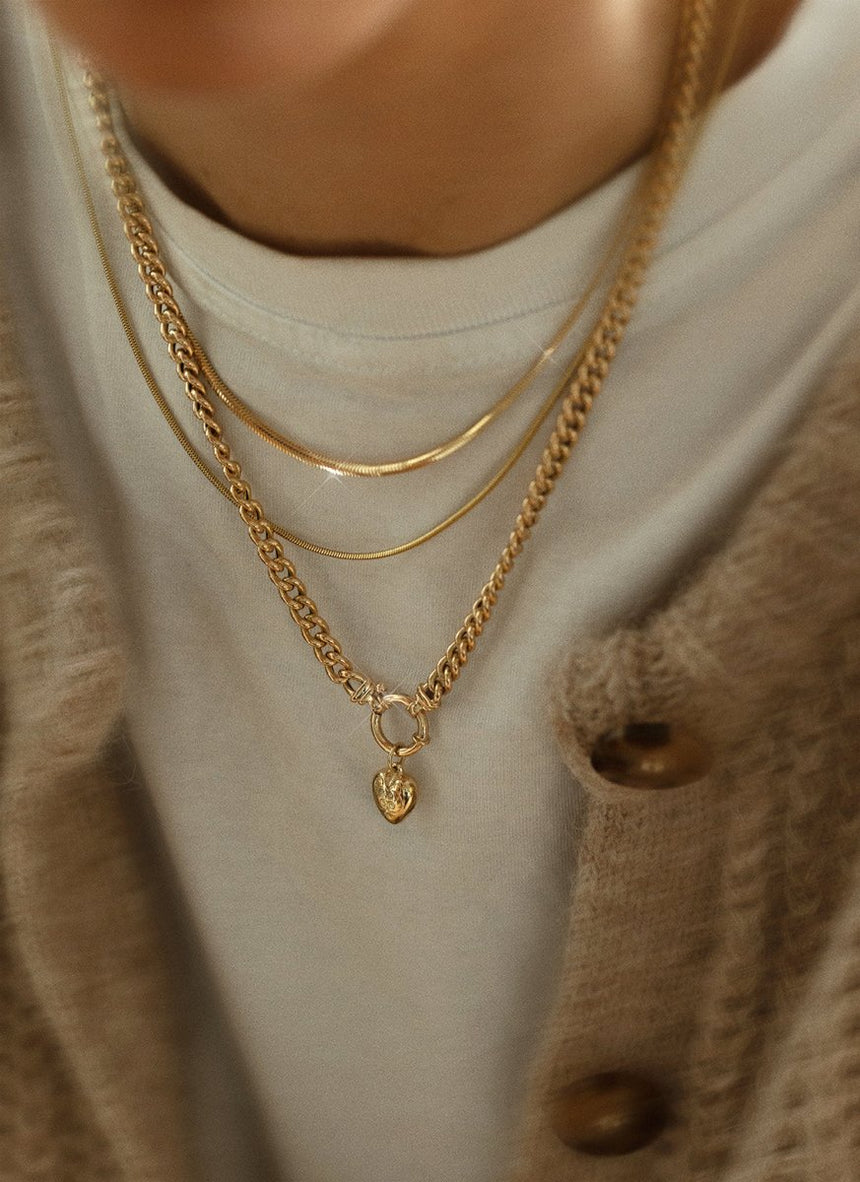 Sol 2.6mm necklace 14k gold - Studio Kroewe