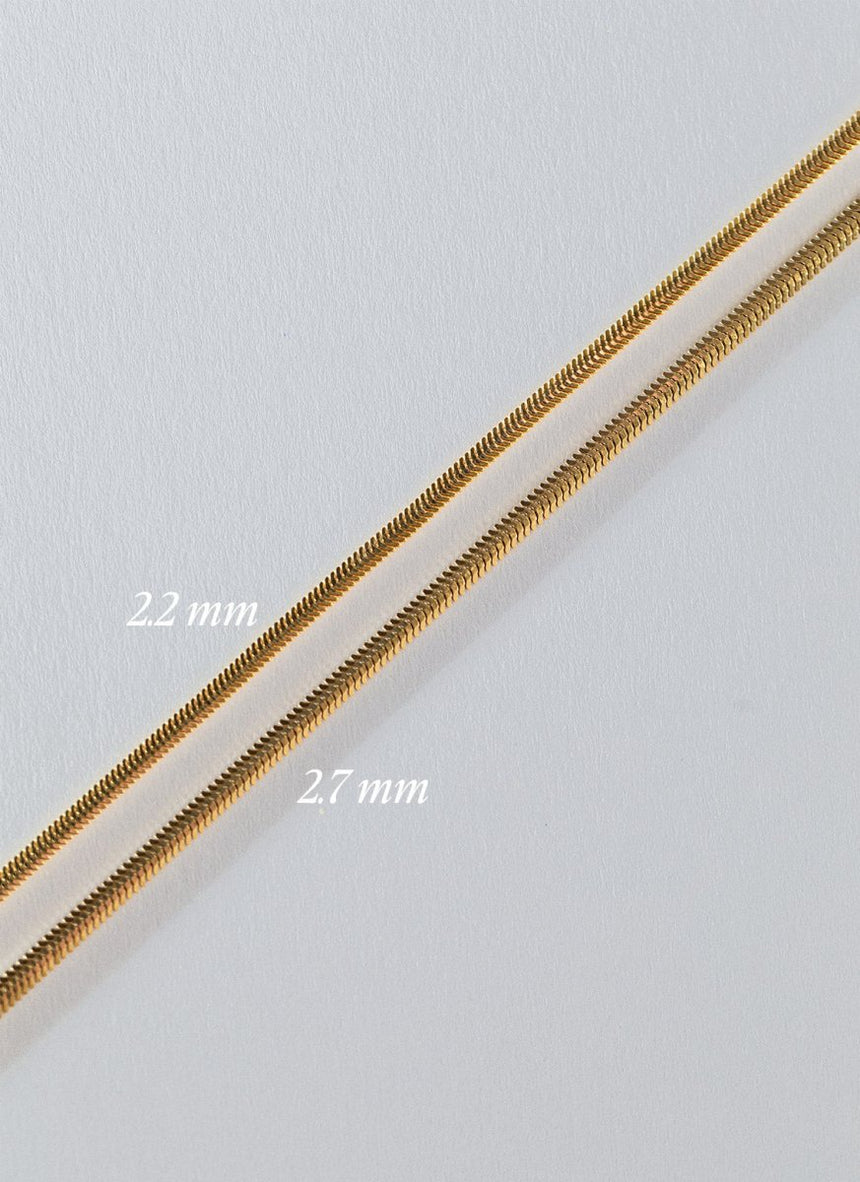 Sol 2.6mm necklace 14k gold - Studio Kroewe