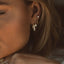 Sora pavé diamond earrings 14k gold - Studio Kroewe