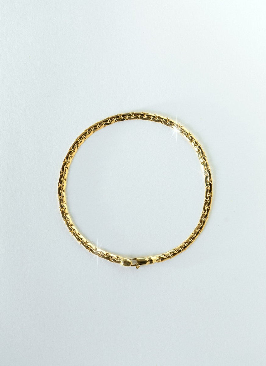 Grace tubo bracelet 14k gold - Studio Kroewe