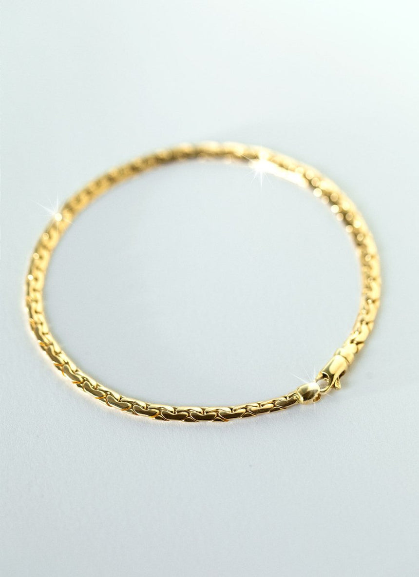 Grace tubo bracelet 14k gold - Studio Kroewe
