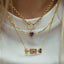 Sutton amethyst pendant 14k gold - Studio Kroewe